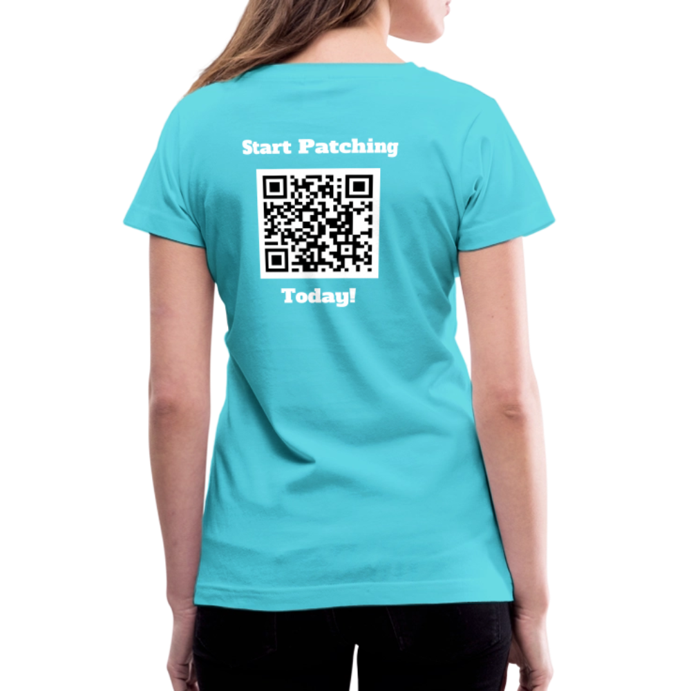 Are you into your health? Women's V-Neck T-Shirt - aqua
