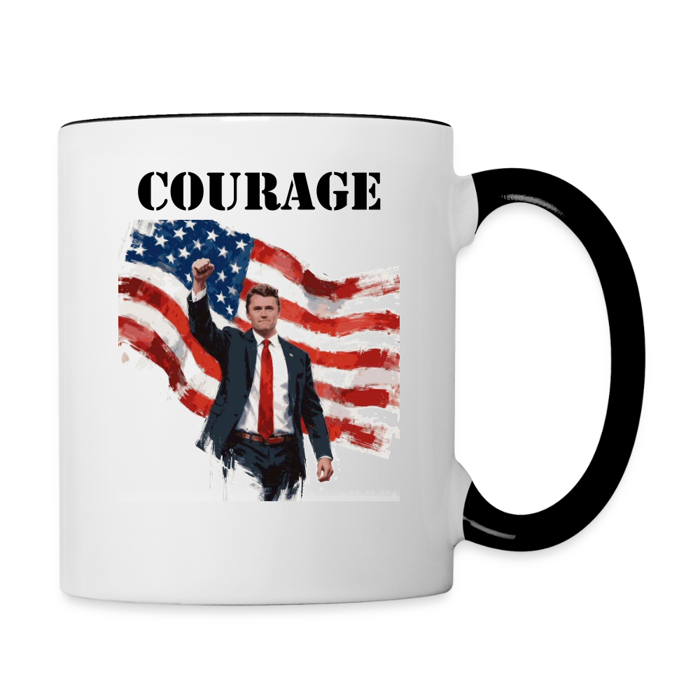 Charlie Contrast Coffee Mug - white/black