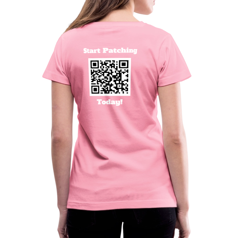 Are you into your health? Women's V-Neck T-Shirt - pink
