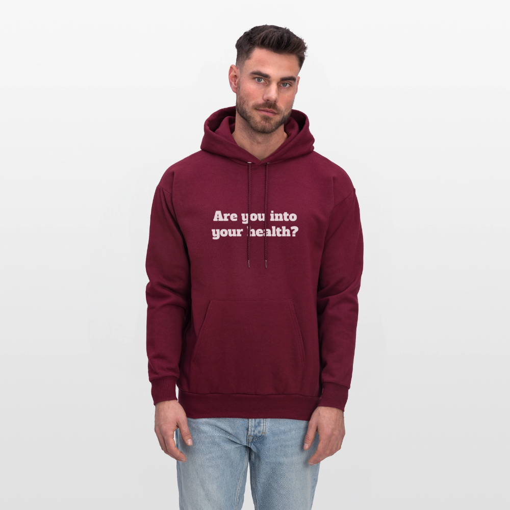 Are you into your health? - Men's Hoodie - burgundy