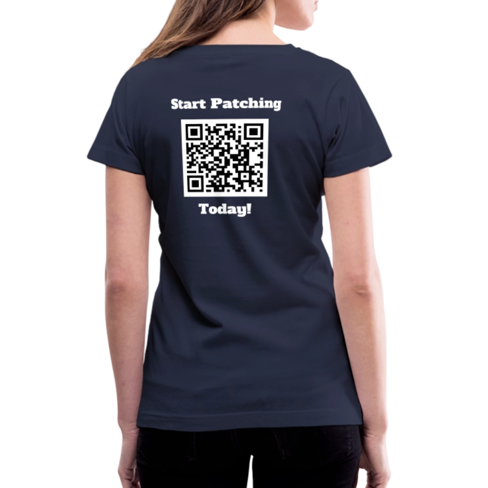 Are you into your health? Women's V-Neck T-Shirt - navy