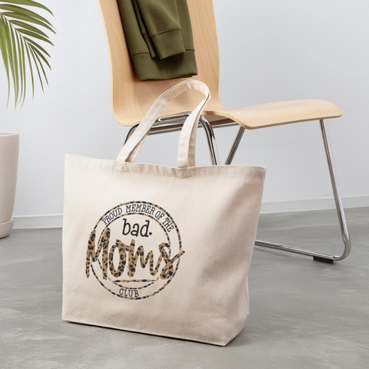 Bad Moms Club Eco-Friendly Cotton Tote - natural