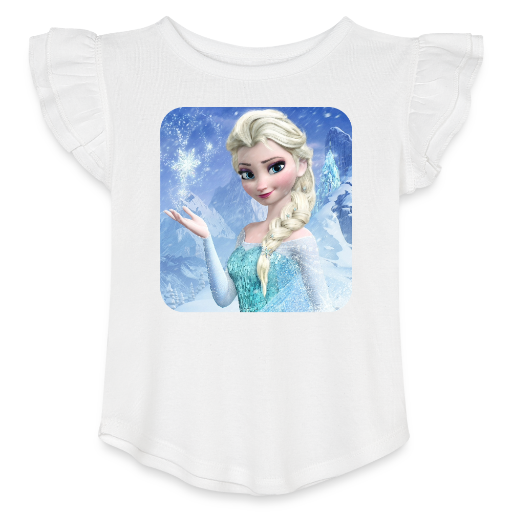Princess Toddler Girls Flutter T-shirt - white