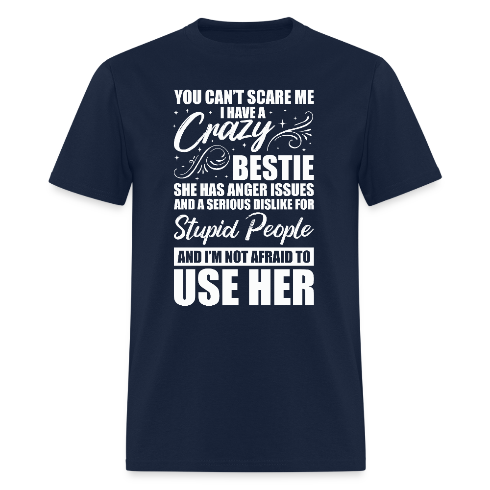 Craazy Bestie 2 T-Shirt | GILDAN 5000 - navy