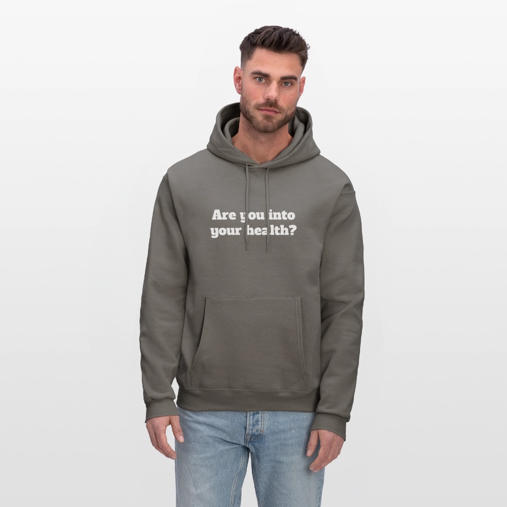 Are you into your health? - Men's Hoodie - asphalt gray