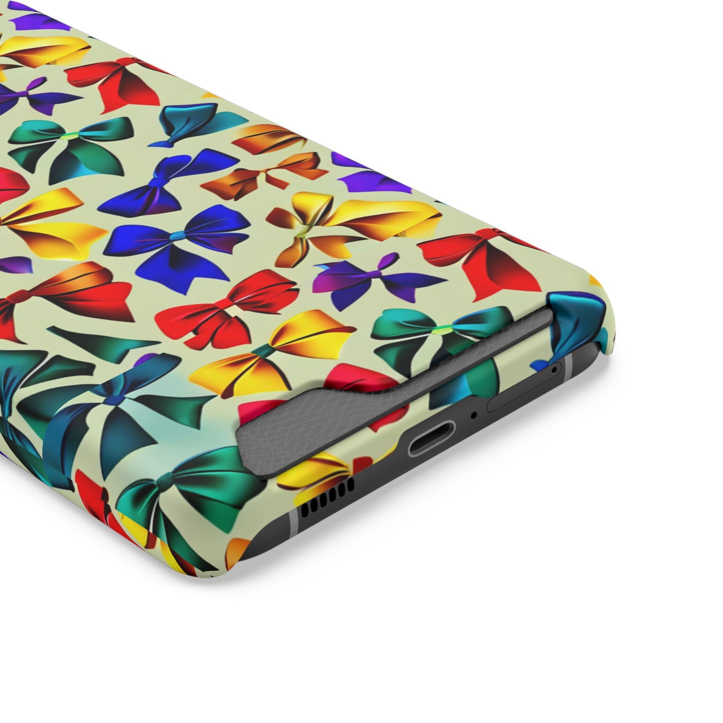 Colorful Bow Pattern Phone Card Case — Slim Wallet Phone Case