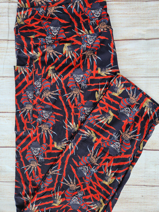 Slasher Freddy Ext Plus leggings with pockets.