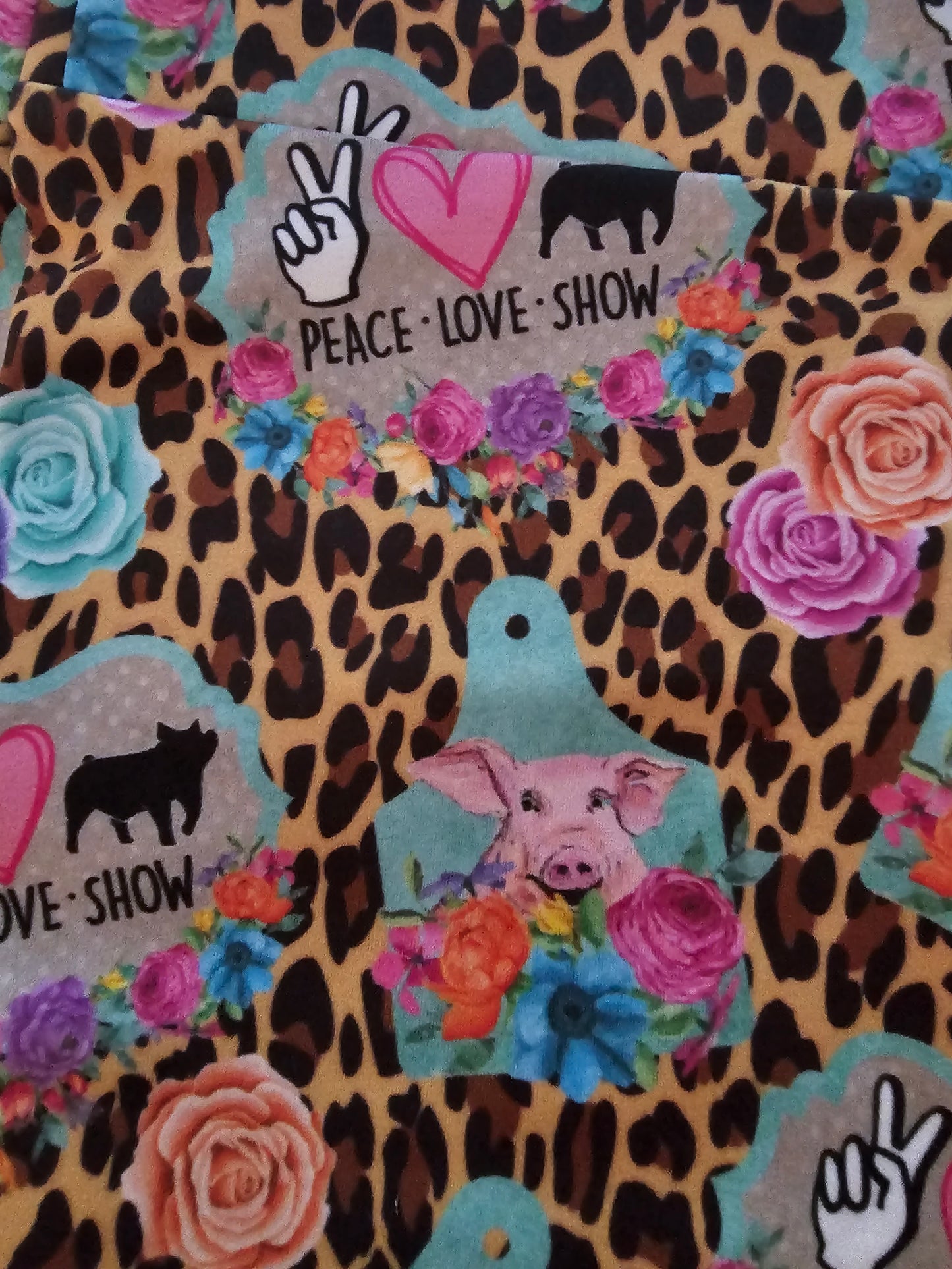 Peace Love Show Pig Kids Leggings