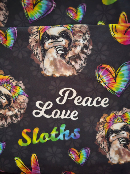 Peace Love Sloths Custom Legging