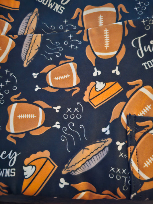 Turkey and Touchdowns Custom Legging With Pockets