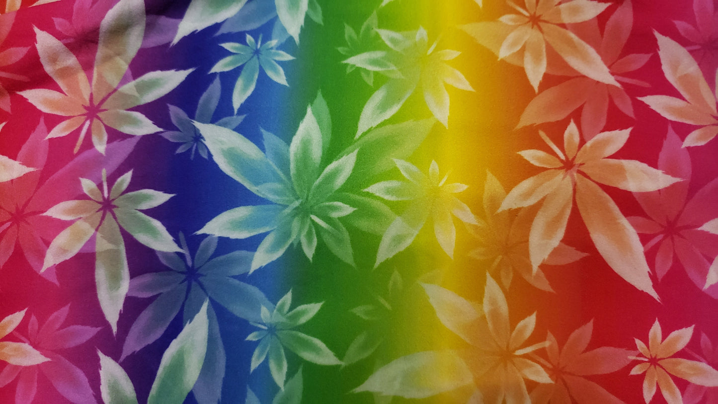 Rainbow Ombre Weed leggings without pockets