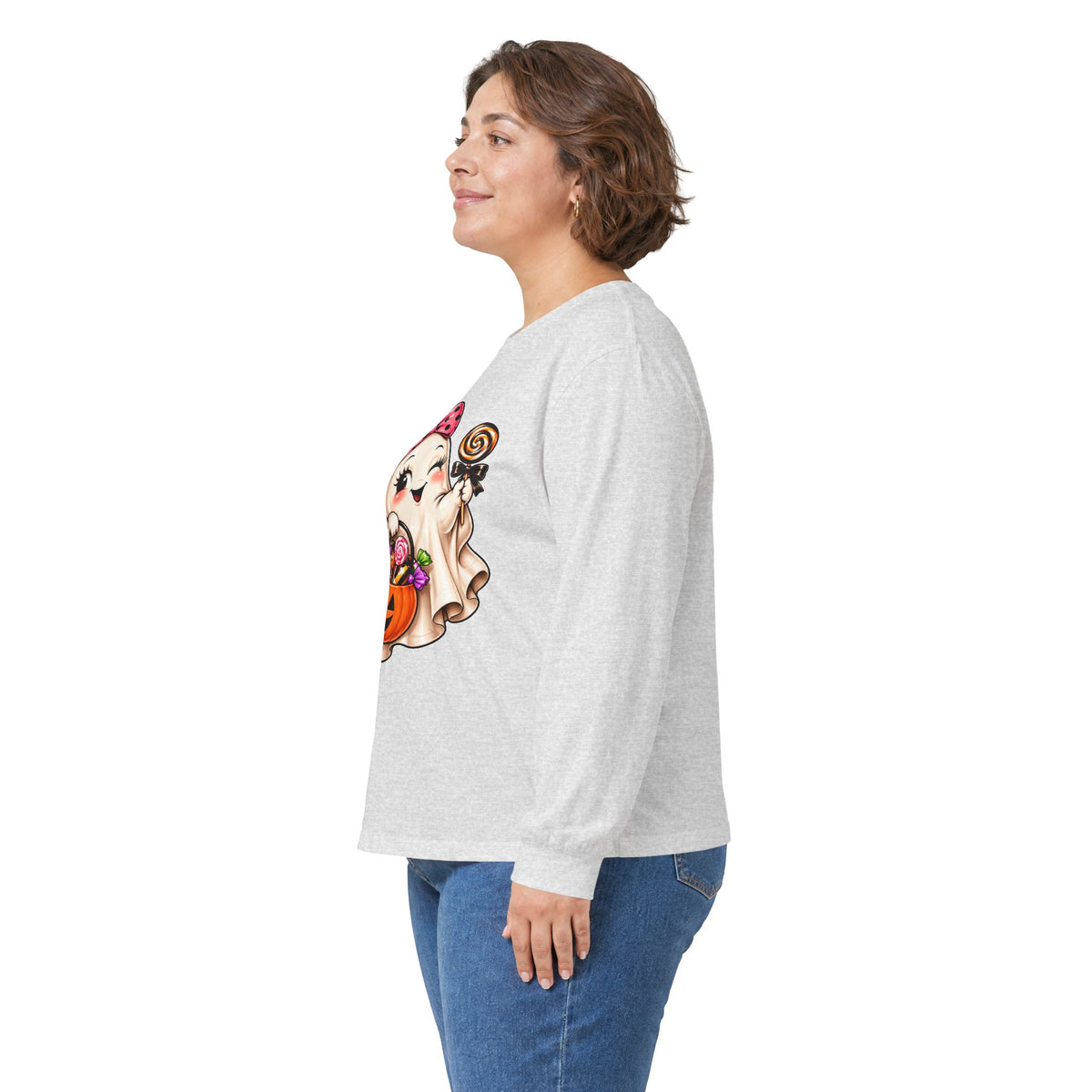 Cute Halloween Ghost Girl Long Sleeve T-Shirt