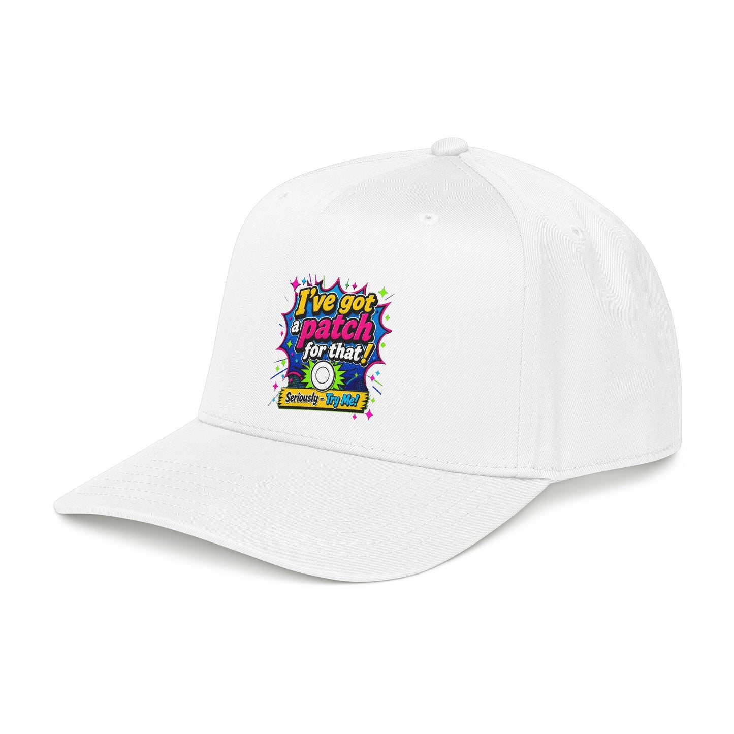 Baseball Cap — "I've Got a Patch for That" Retro Pop Graphic Hat