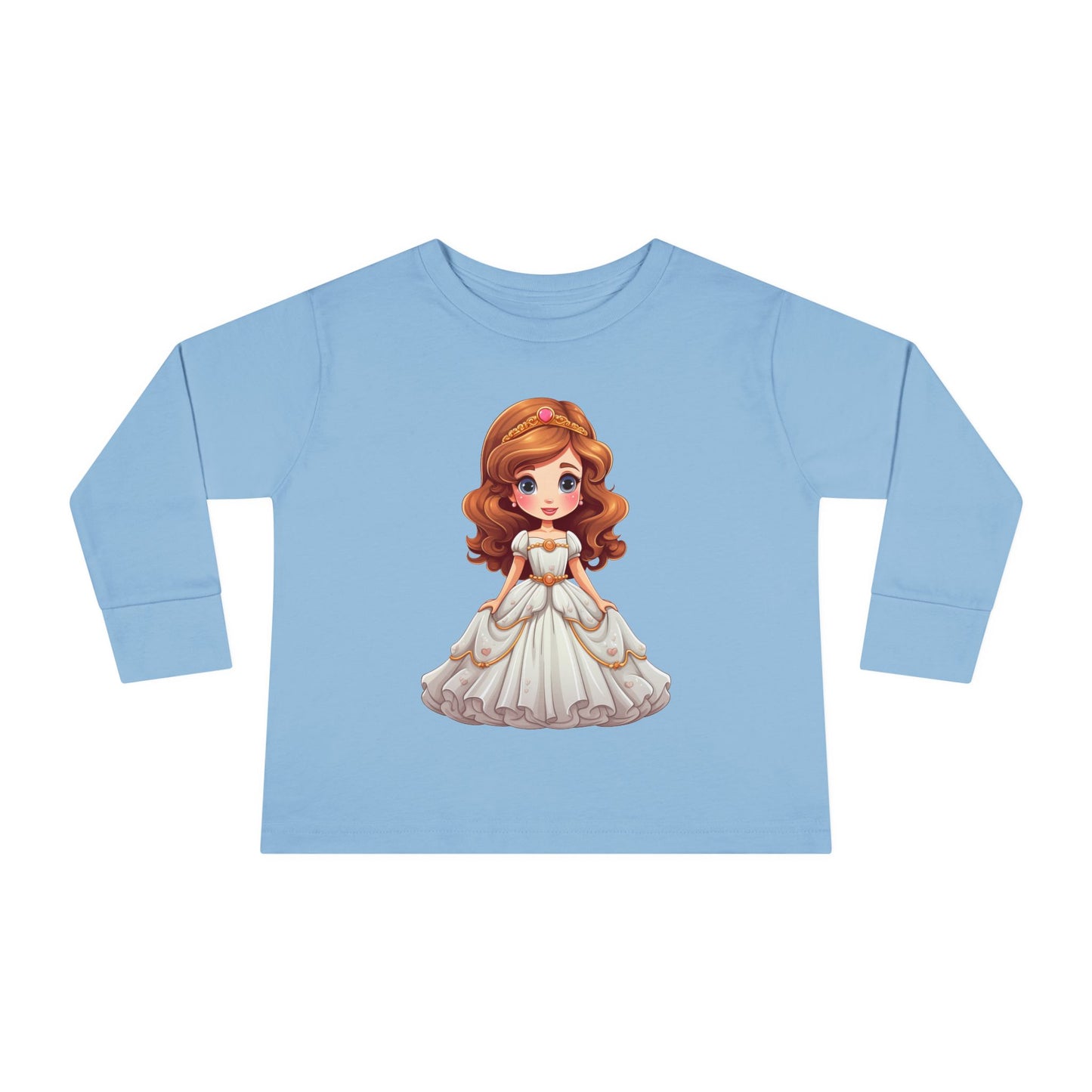 Toddler Princess Long Sleeve Tee, Adorable Girl's Shirt, Birthday Gift, Dress Up Tee, Toddler Top, Cute Graphic Tee