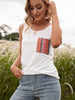 Pocketed Printed Round Neck Tank