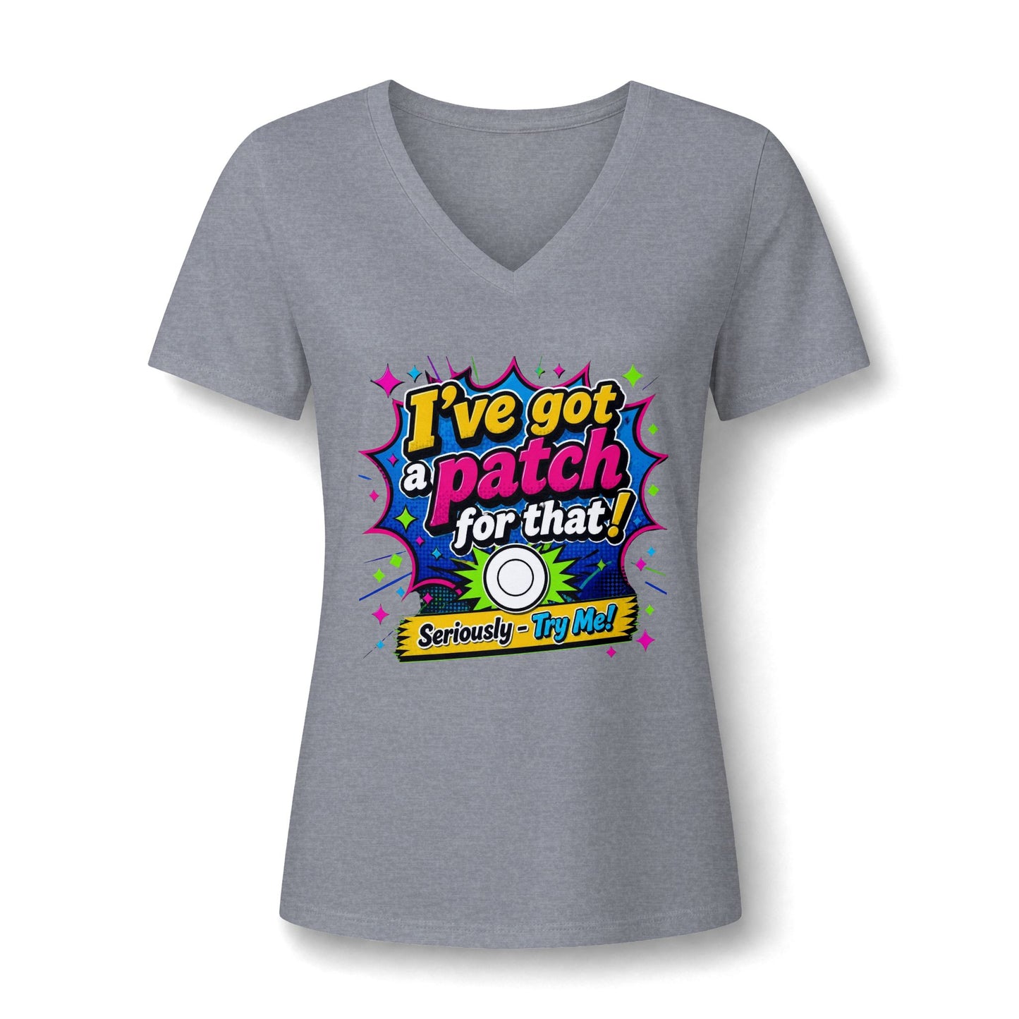 I've Got a Patch for That V-Neck Tee