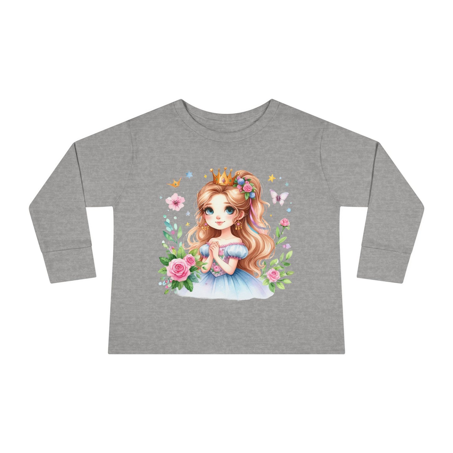 Fairy Princess Toddler Tee, Cute Kids Shirt, Toddler Long Sleeve Top, Gifts for Little Girls, Birthday Essentials