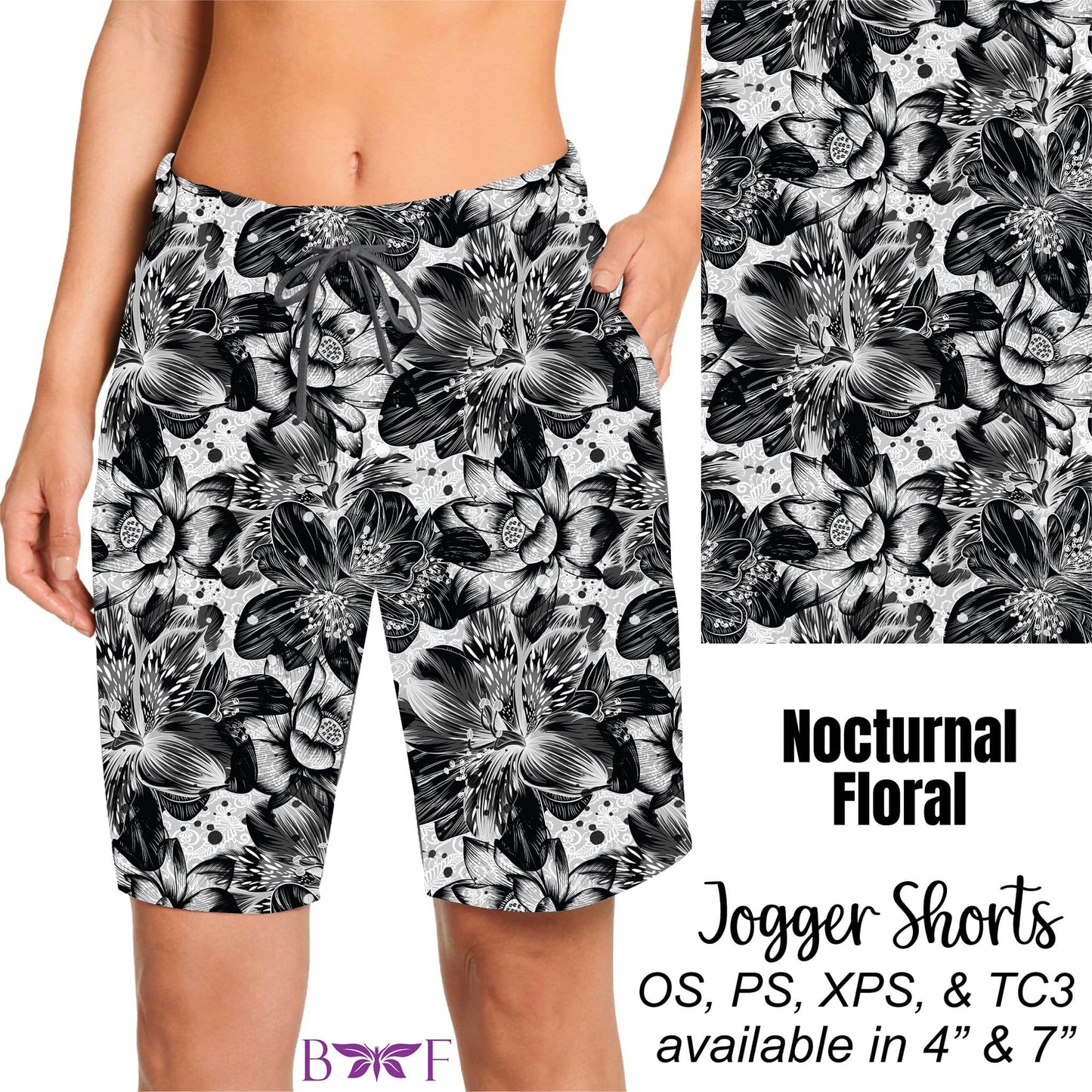 Nocturnal Floral Capris and Capri Lounge Pants