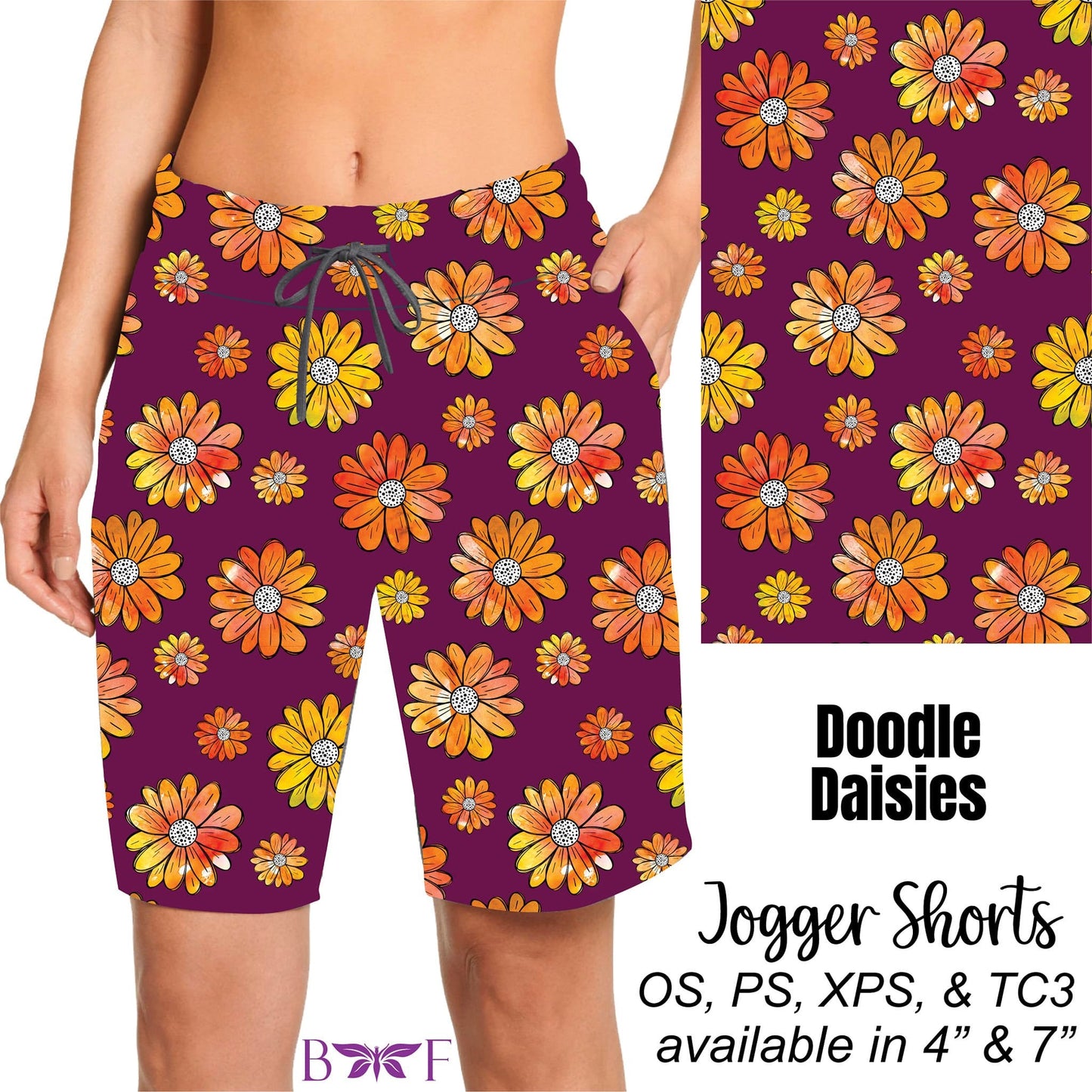 Doodle Daisies Leggings with pockets