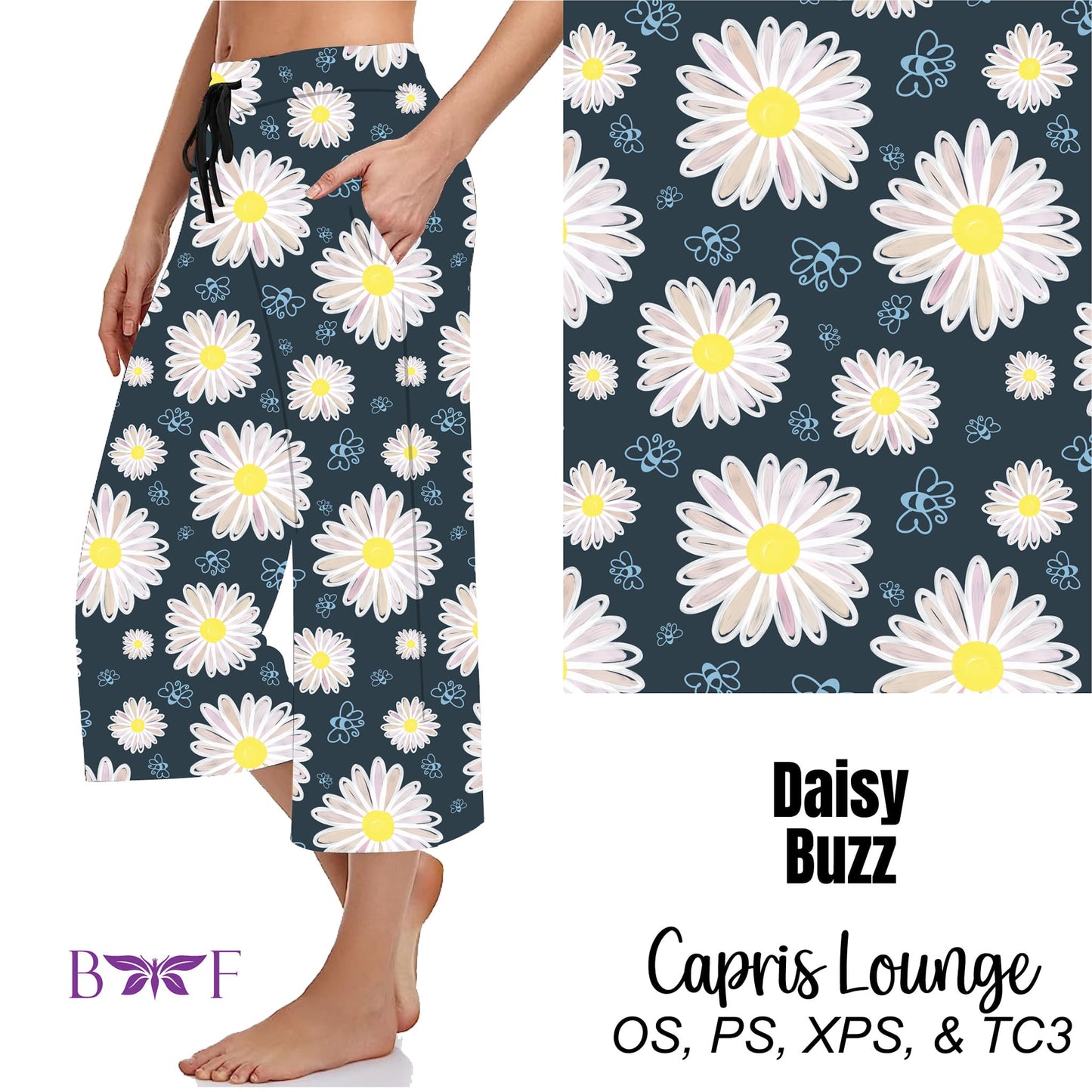 Daisy Buzz Capris, shorts and 7" jogger shorts