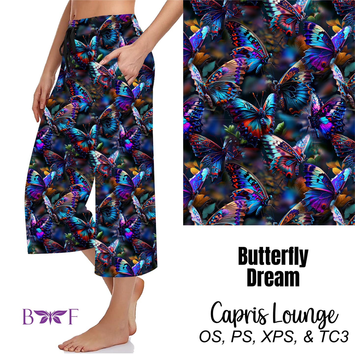 Butterfly Dream Capris with pockets