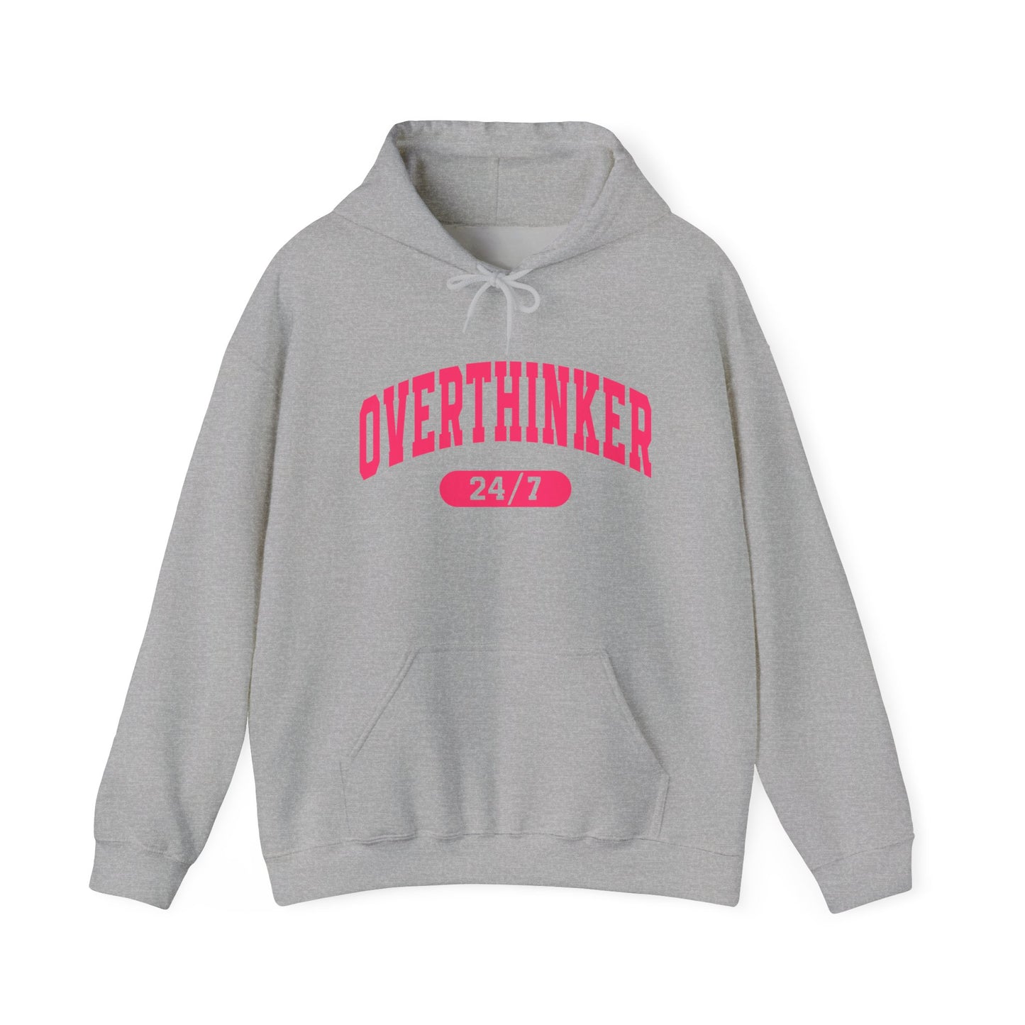 Overthinker 24/7 Hoodie — Funny Mental Health & Anxiety Awareness Sweatshirt