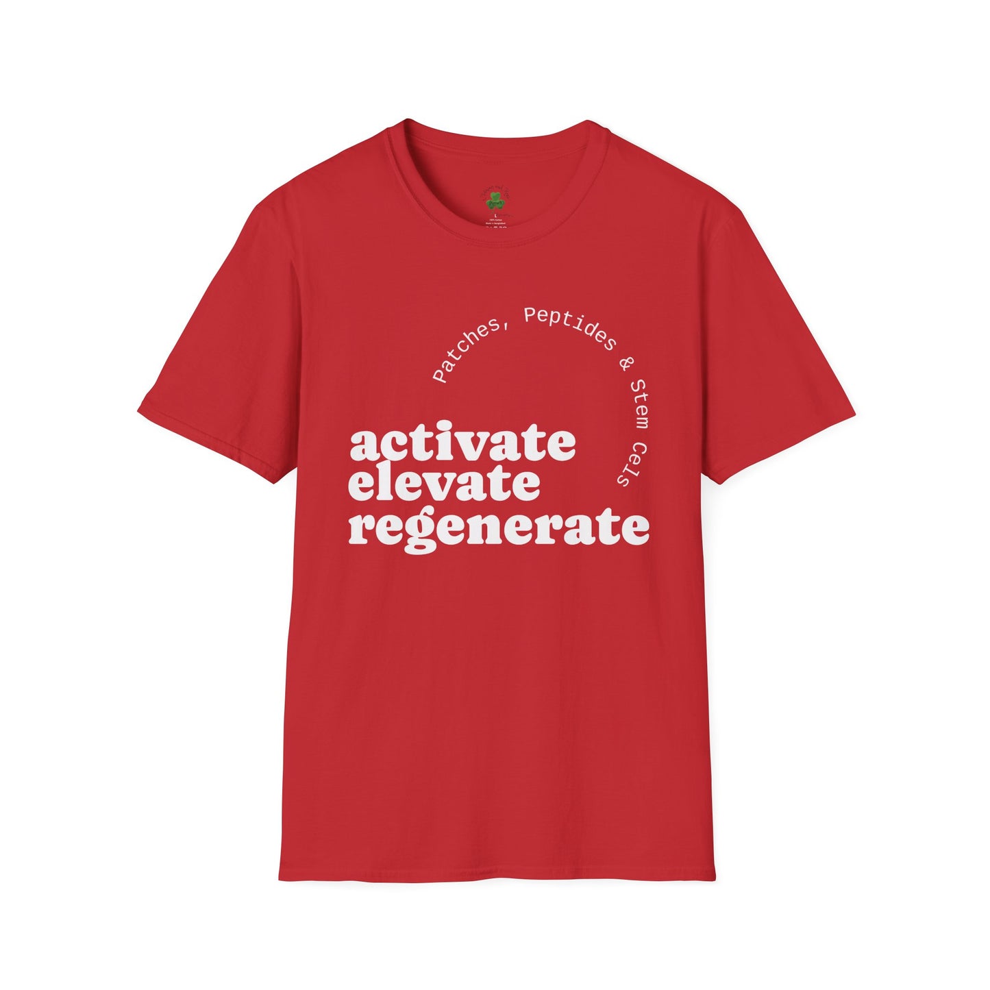 Activate Elevate Regenerate T-Shirt — Patches, Peptides & Stem Cells Tee