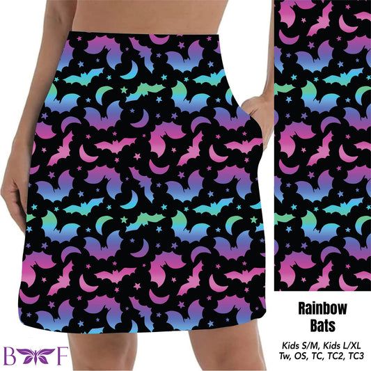 Rainbow Bats Skort