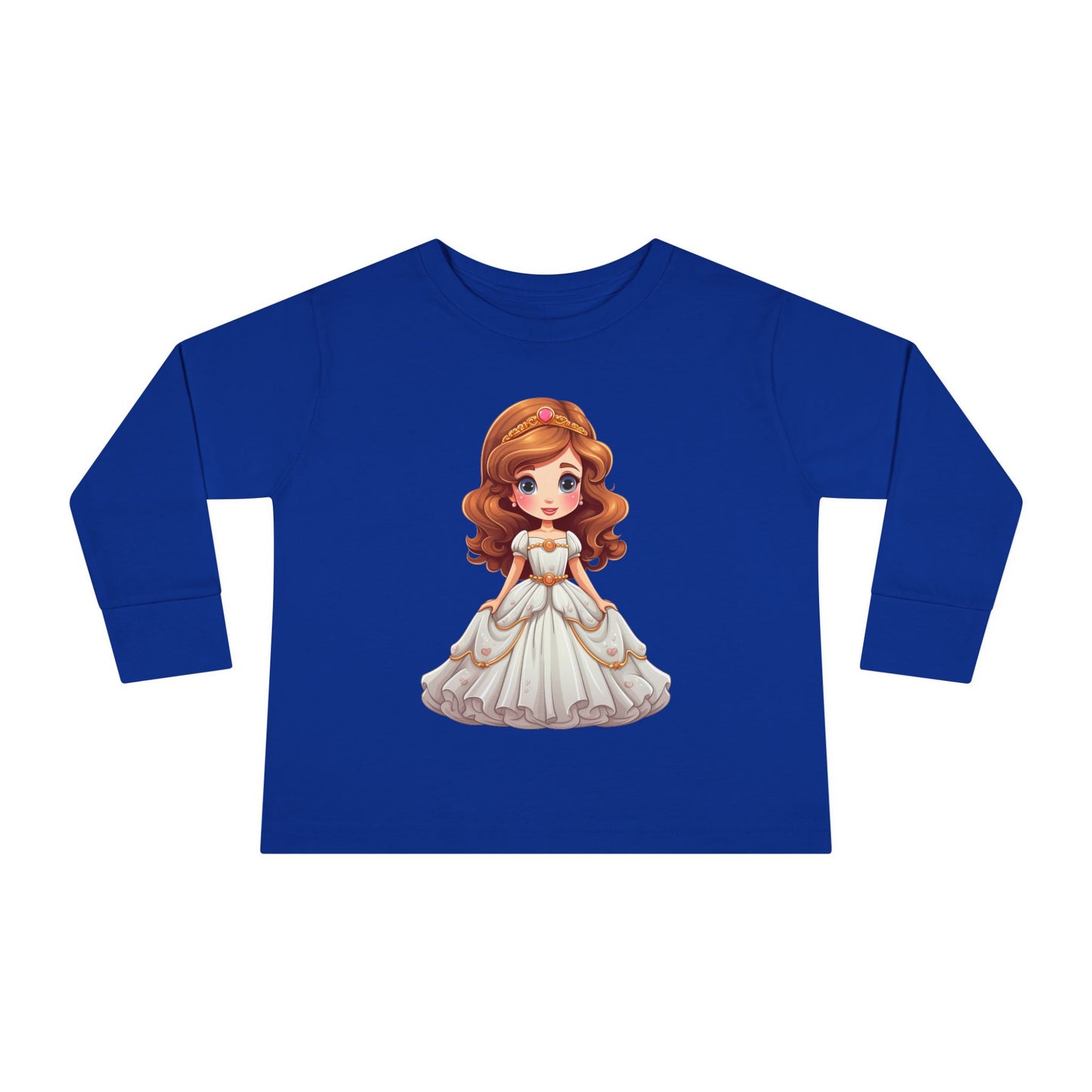 Toddler Princess Long Sleeve Tee, Adorable Girl's Shirt, Birthday Gift, Dress Up Tee, Toddler Top, Cute Graphic Tee