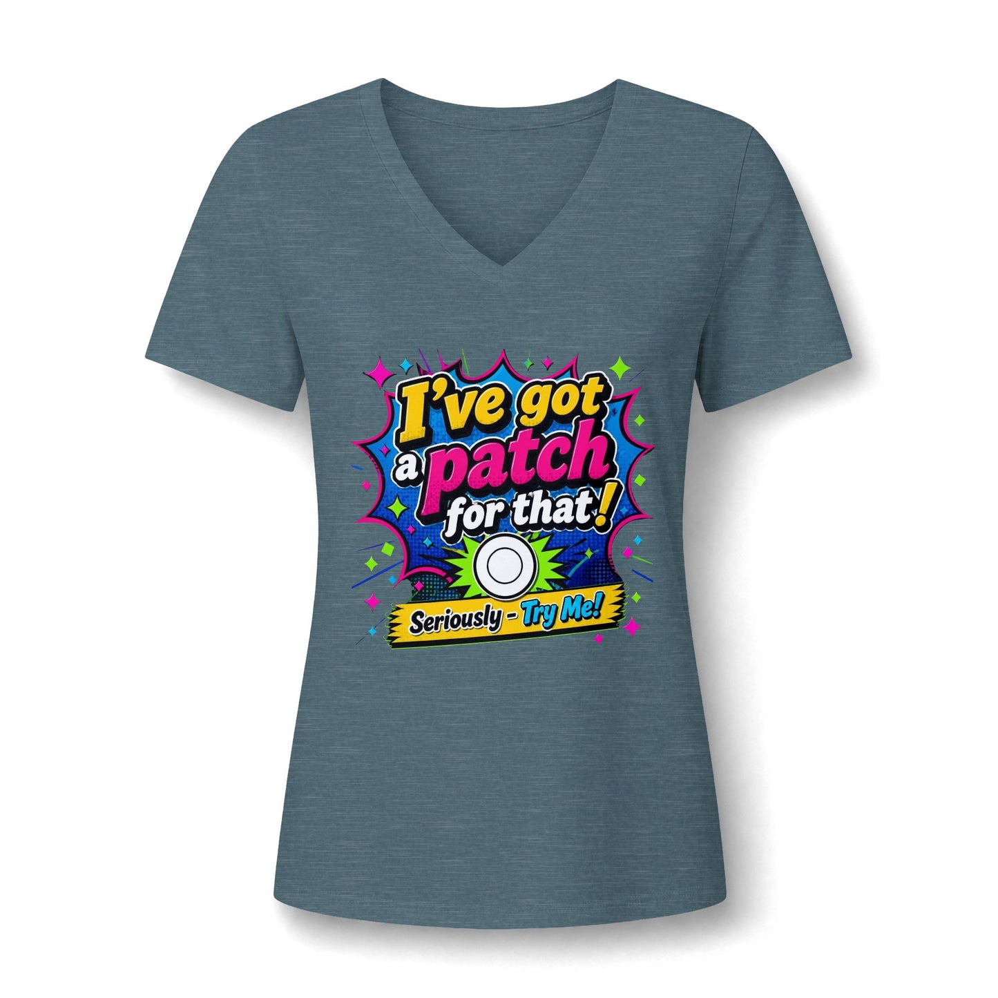 I've Got a Patch for That V-Neck Tee