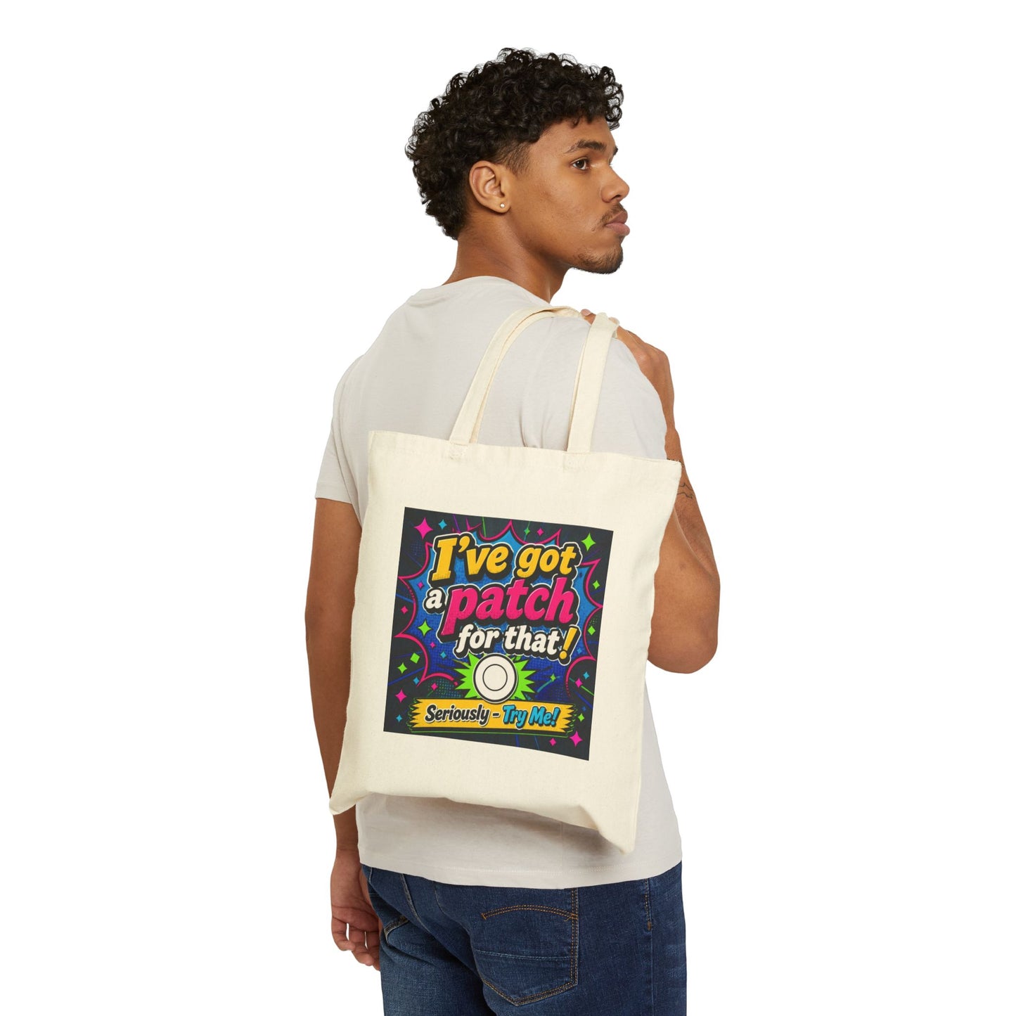Tote Bag — "I've Got a Patch for That!" Funny First-Aid Patch Tote