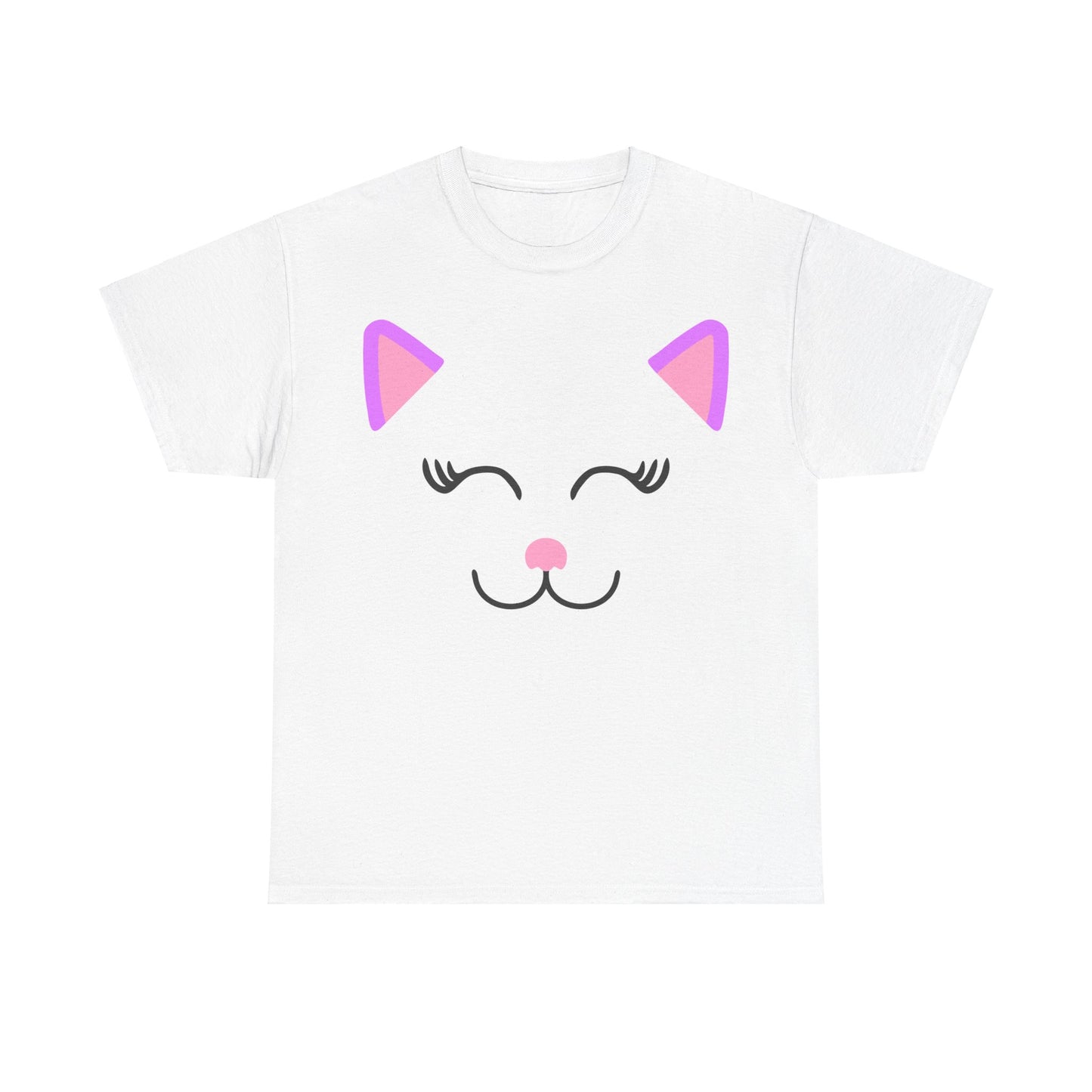 Cat Face Unisex Heavy Cotton Tee