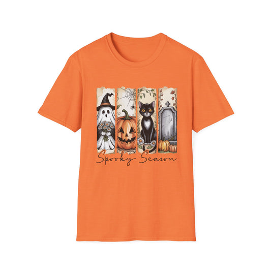 Spooky Season Unisex Tee - Halloween Shirt, Fall Fashion, Halloween Costume Tee, Ghosts & Pumpkins, Gift for Halloween Lovers