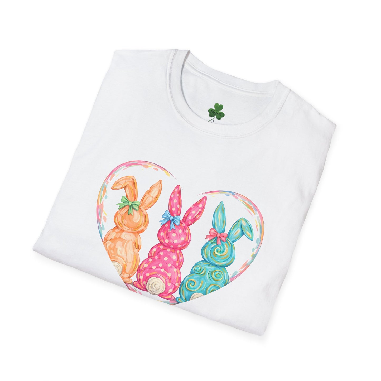 Easter Pastel Bunny Heart T-Shirt