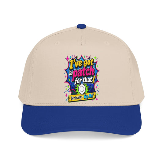 Baseball Cap — "I've Got a Patch for That" Retro Pop Graphic Hat