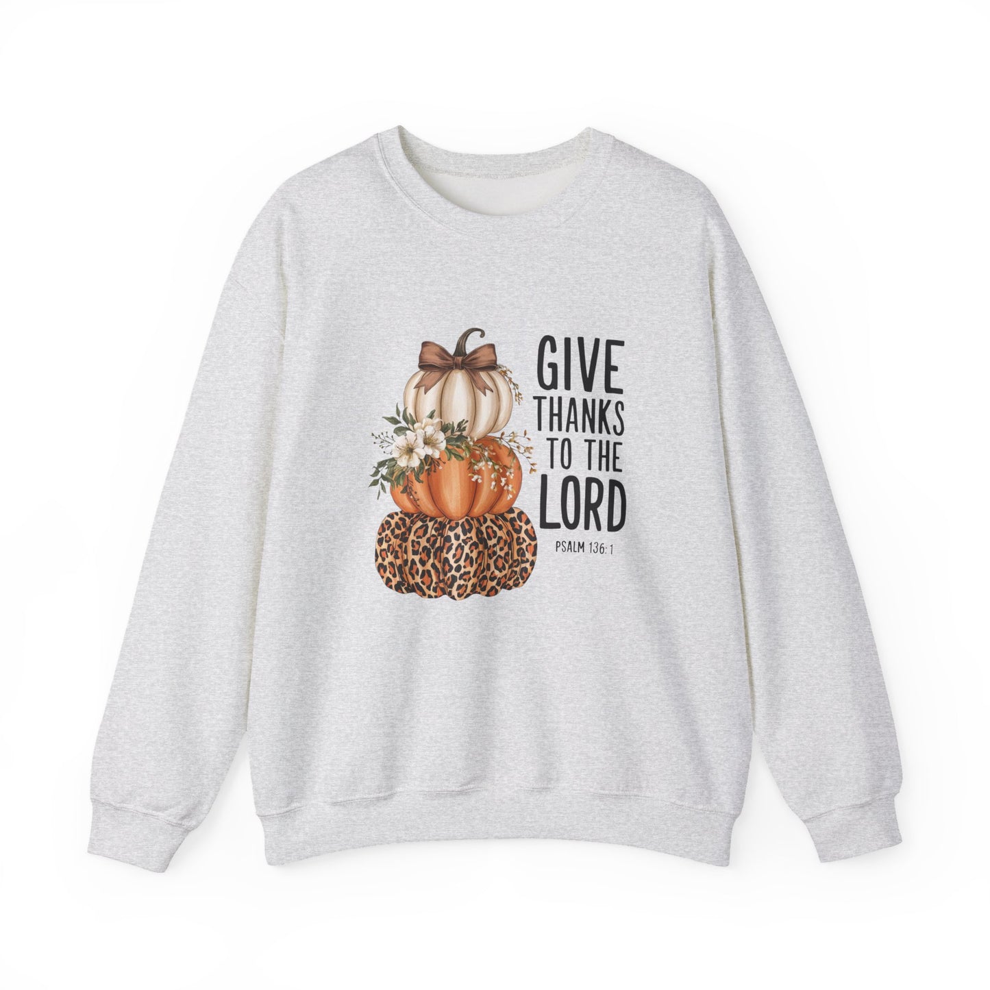 Thankful Pumpkin Crewneck Sweatshirt | Cozy Fall Apparel, Thanksgiving Gift, Christian Sweatshirt, Autumn Fashion, Seasonal Comfort