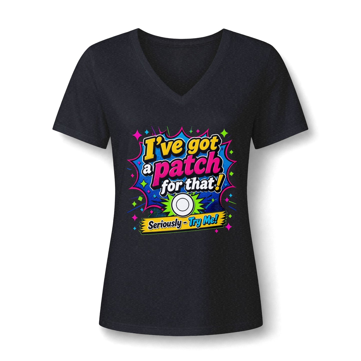I've Got a Patch for That V-Neck Tee