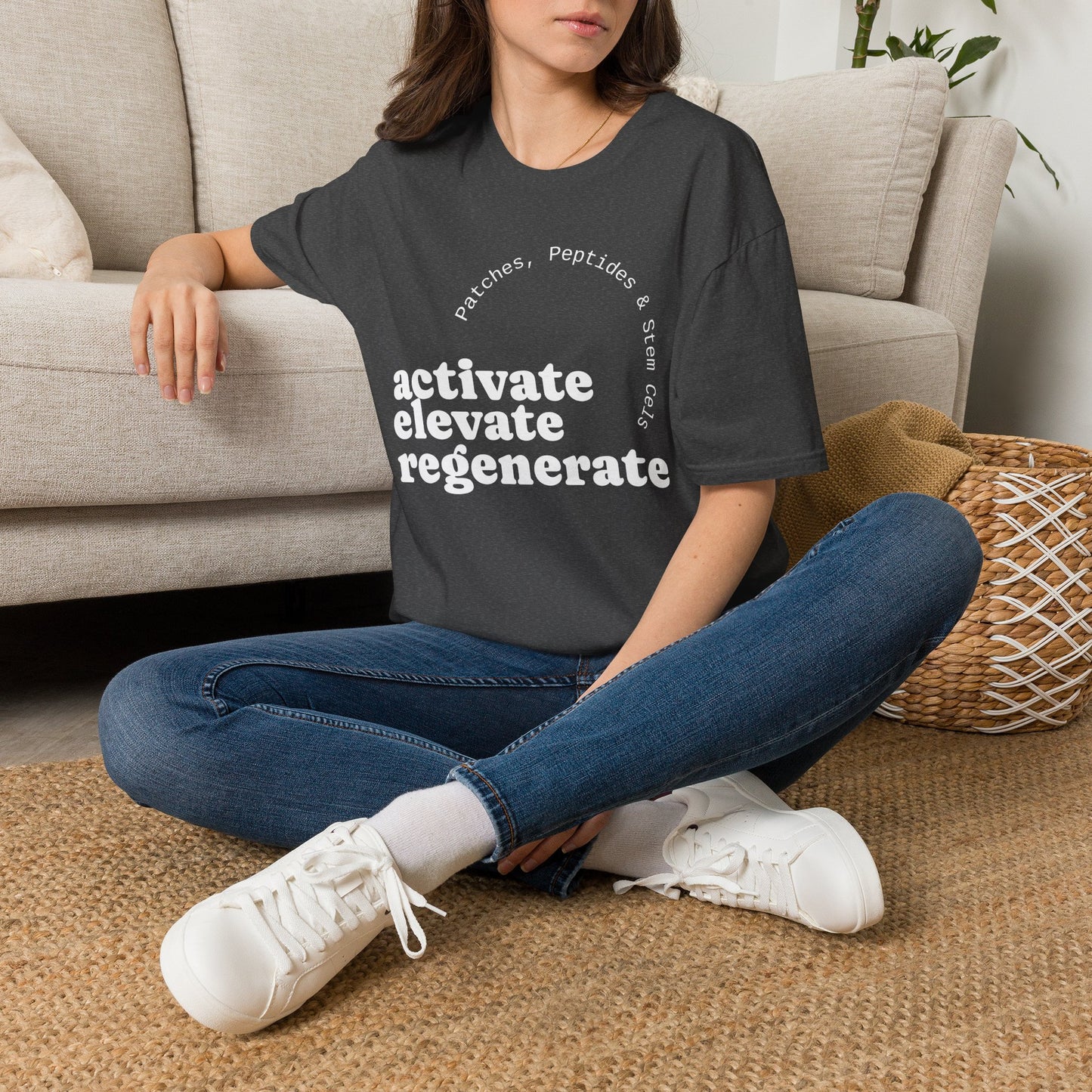Activate Elevate Regenerate T-Shirt — Patches, Peptides & Stem Cells Tee