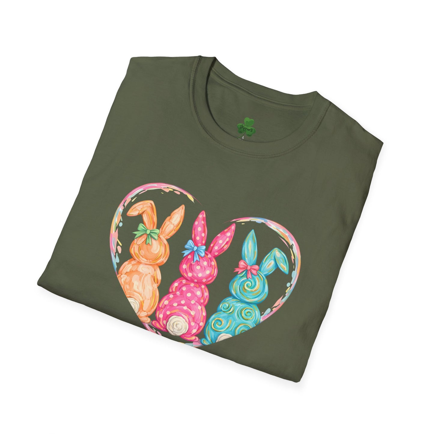 Easter Pastel Bunny Heart T-Shirt