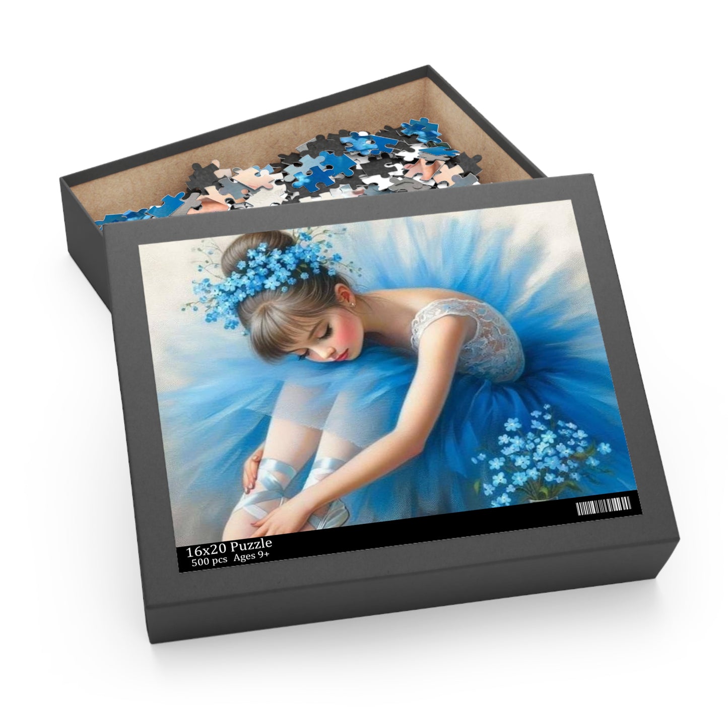 Blue Ballerina Puzzle (120, 252, 500-Piece)