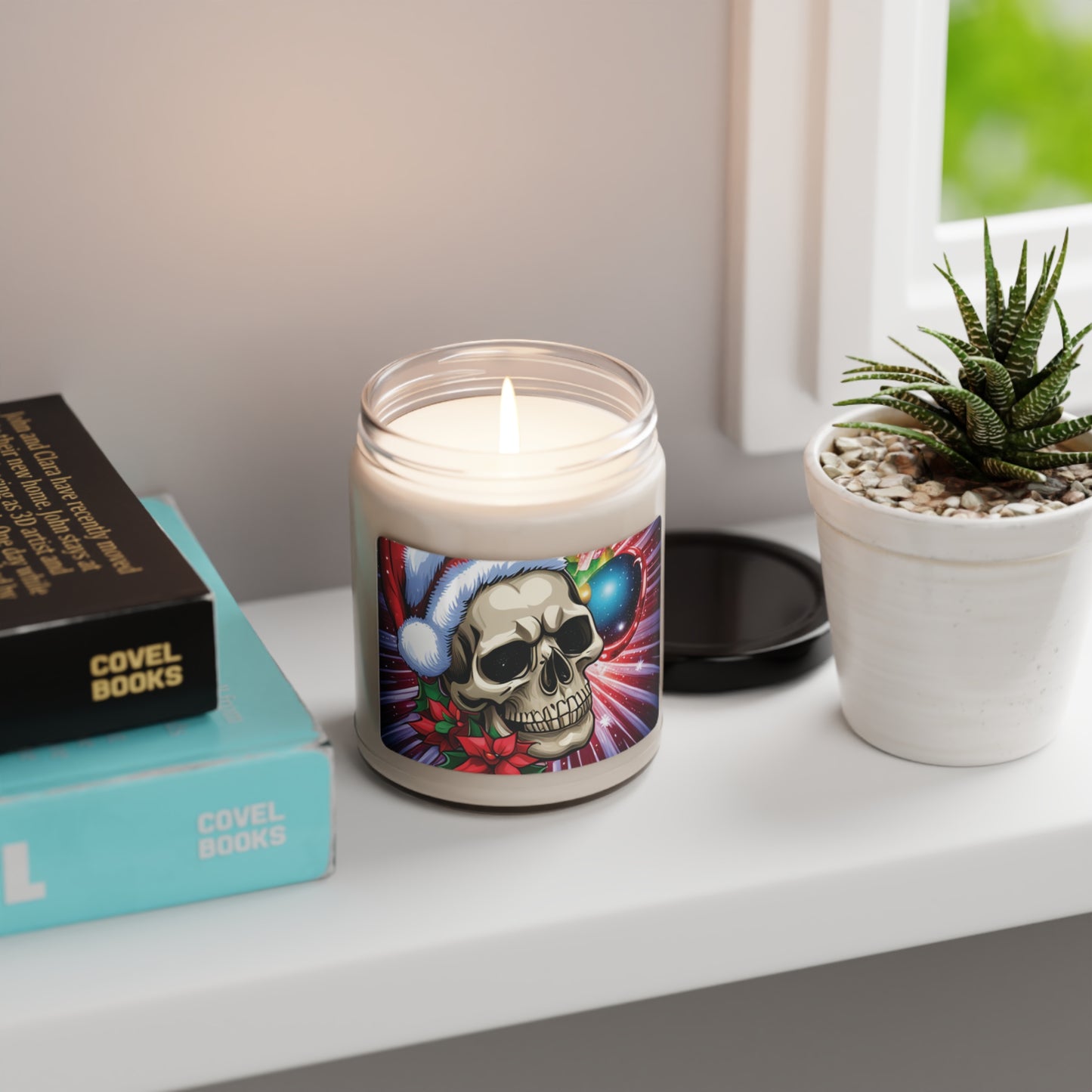 Santa Skull Scented Soy Candle, 9oz