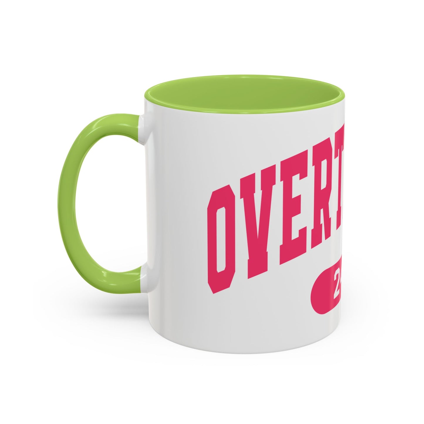 Overthinker 24/7 Accent Coffee Mug — Funny Pink Mental Health Gift