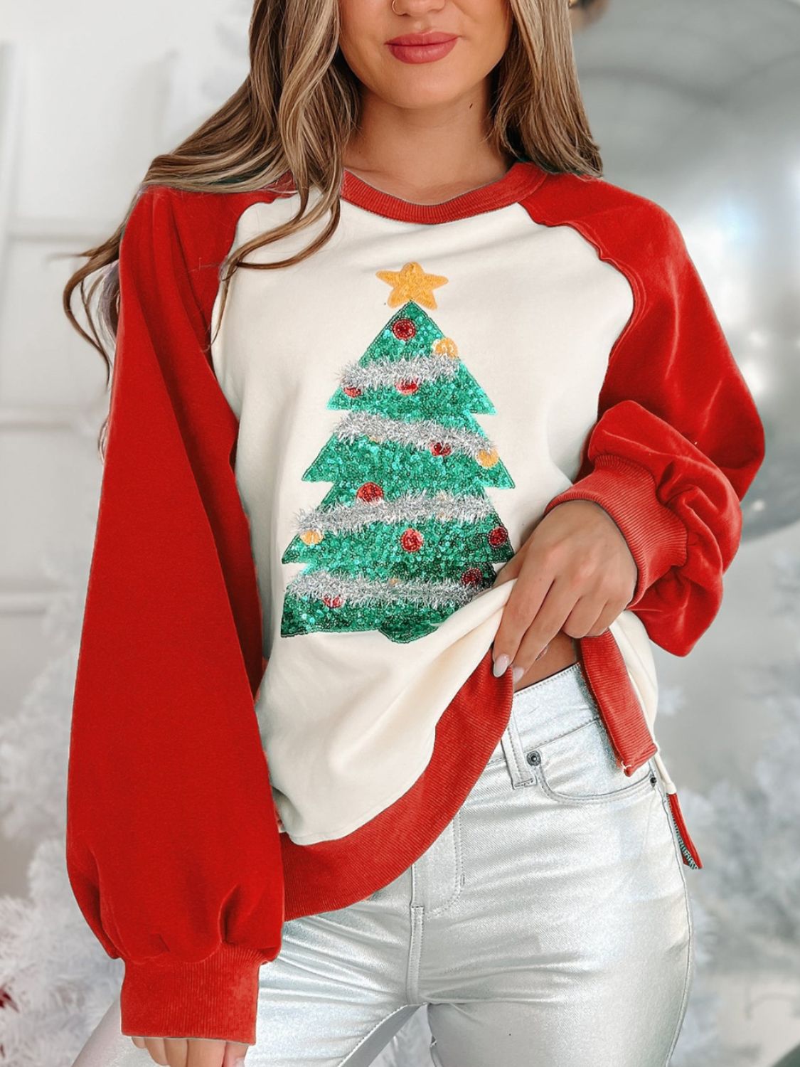 Christmas Tree Long Sleeve Sweatshirt