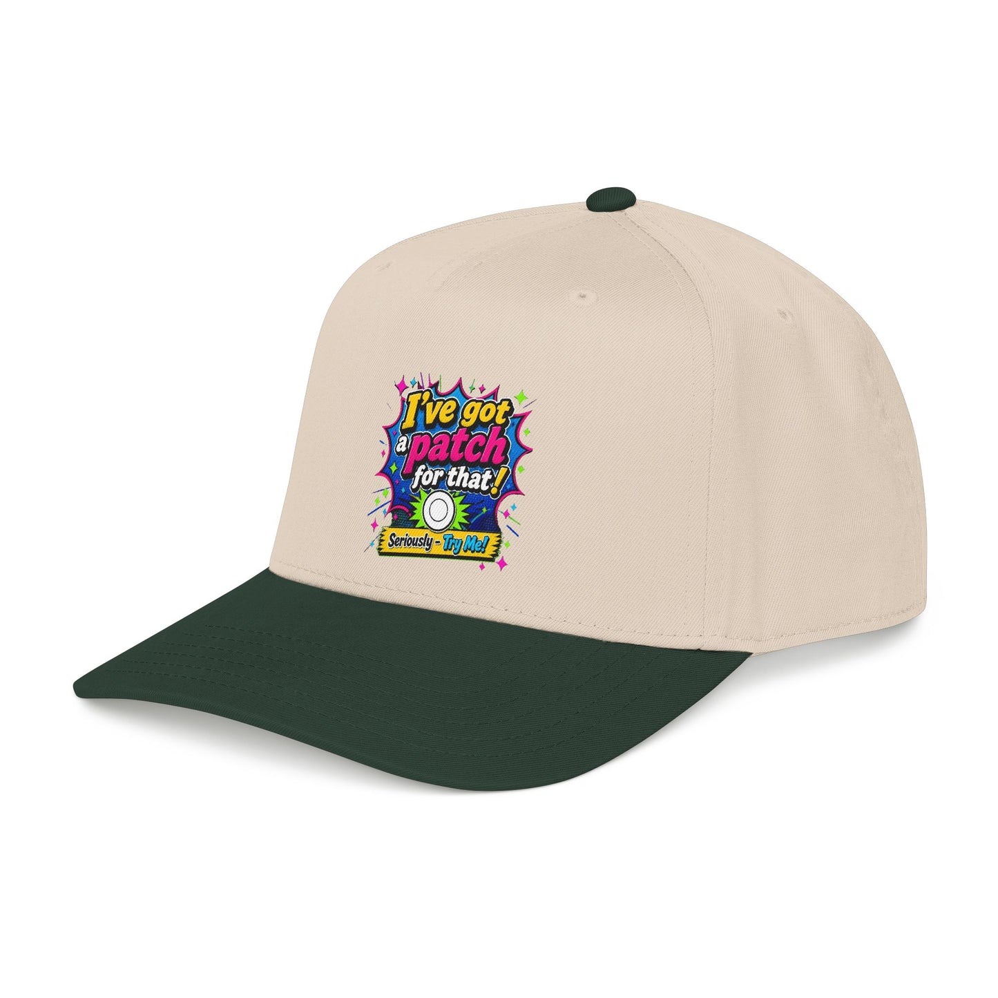 Baseball Cap — "I've Got a Patch for That" Retro Pop Graphic Hat