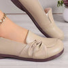 PU Leather Knot Trim Loafers