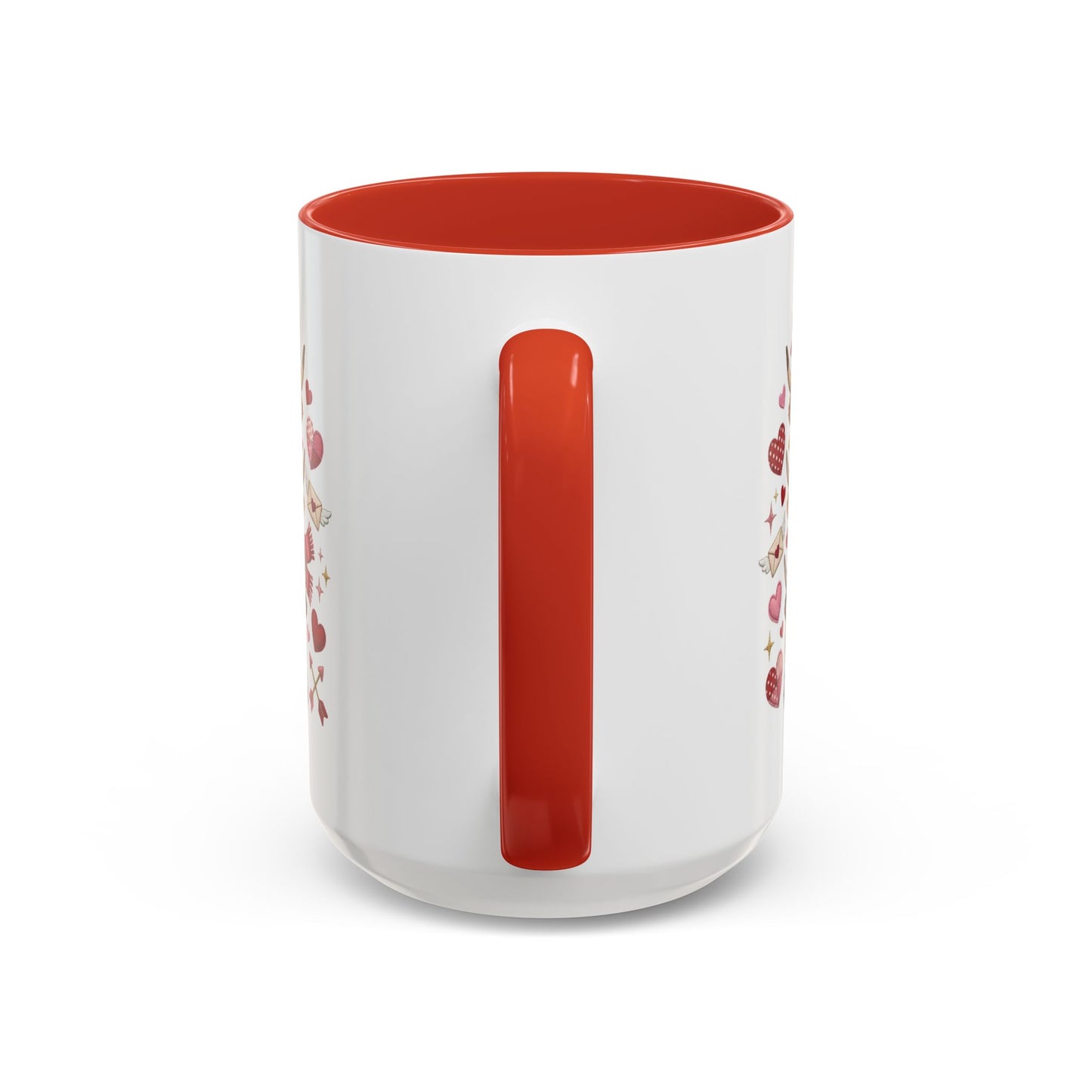 Valentine Highland Cow Stack Accent Mug – Cute Hearts & Love Letters (11/15oz)