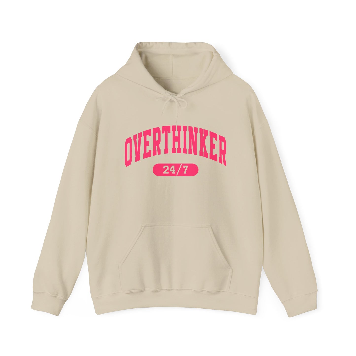 Overthinker 24/7 Hoodie — Funny Mental Health & Anxiety Awareness Sweatshirt