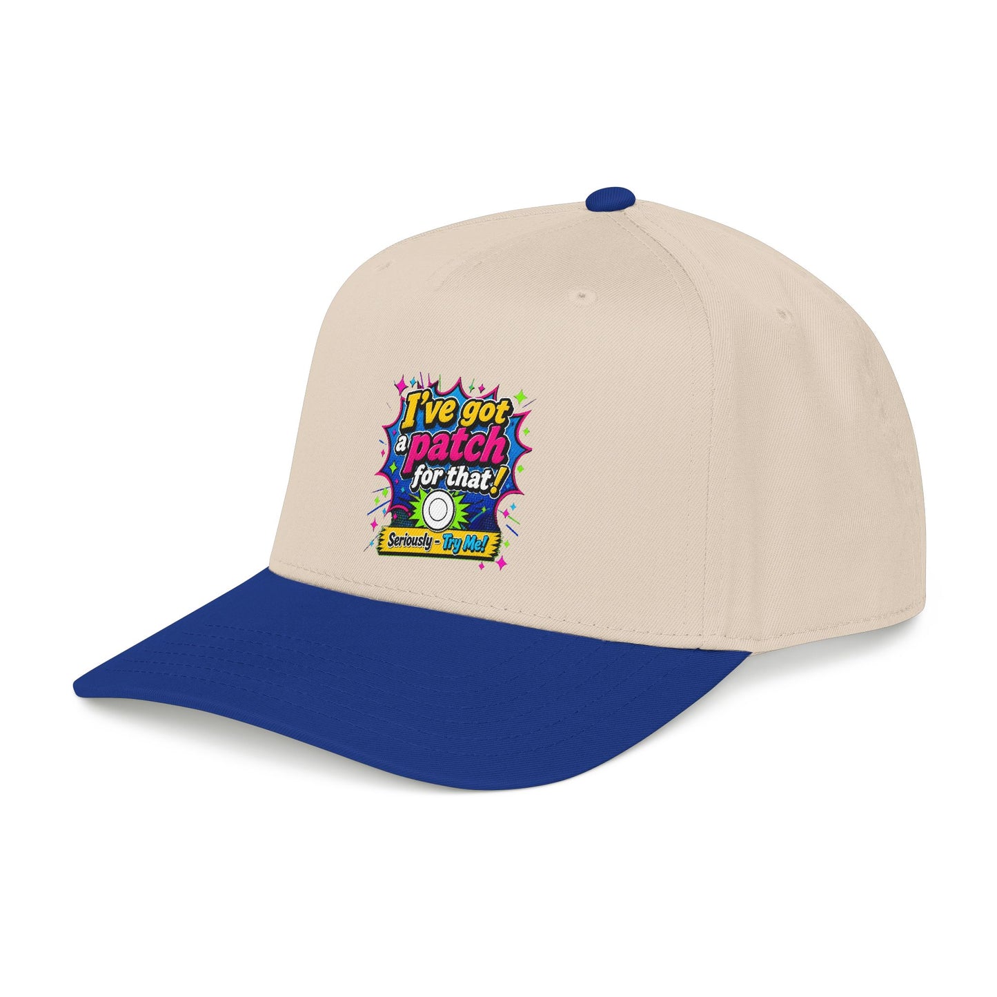 Baseball Cap — "I've Got a Patch for That" Retro Pop Graphic Hat