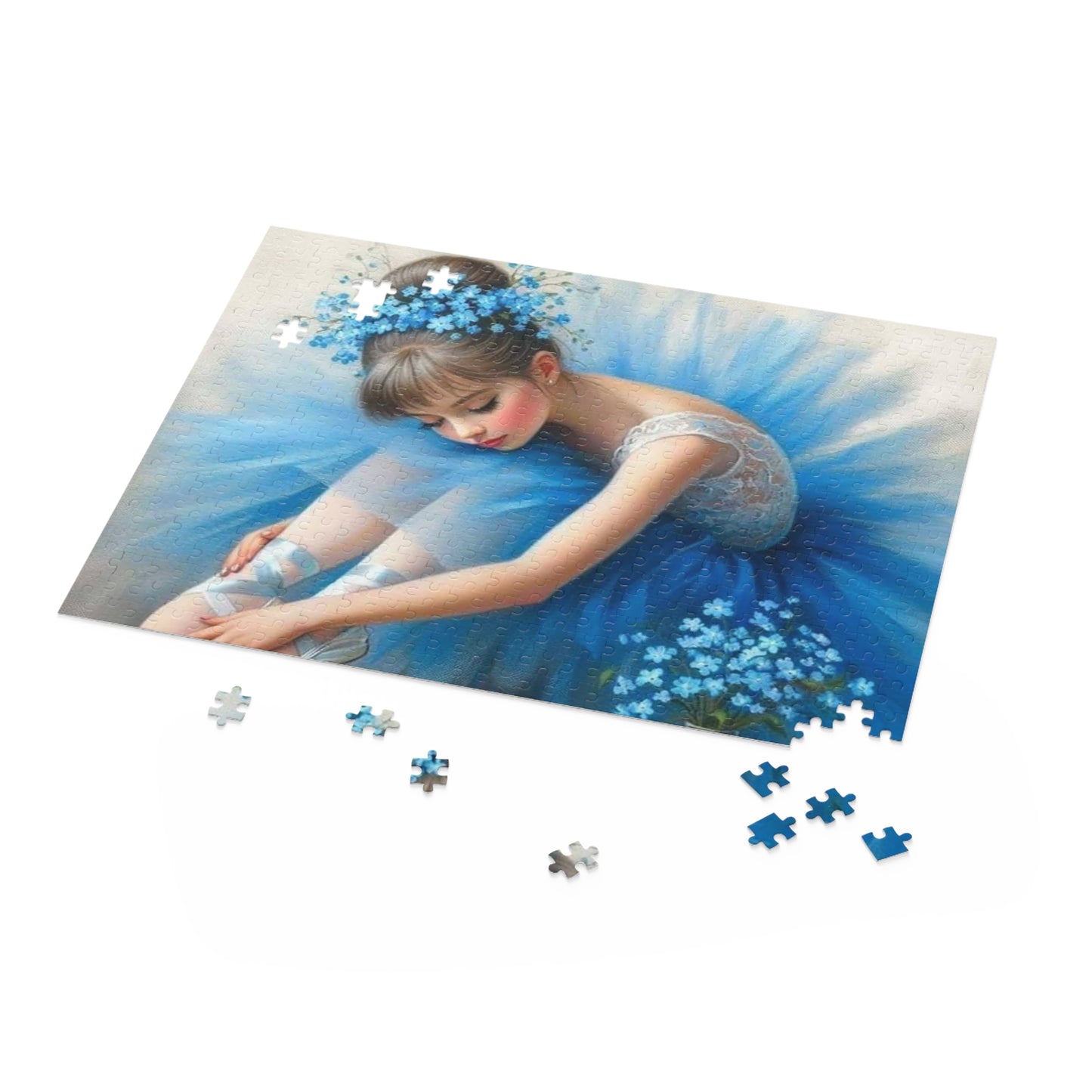 Blue Ballerina Puzzle (120, 252, 500-Piece)