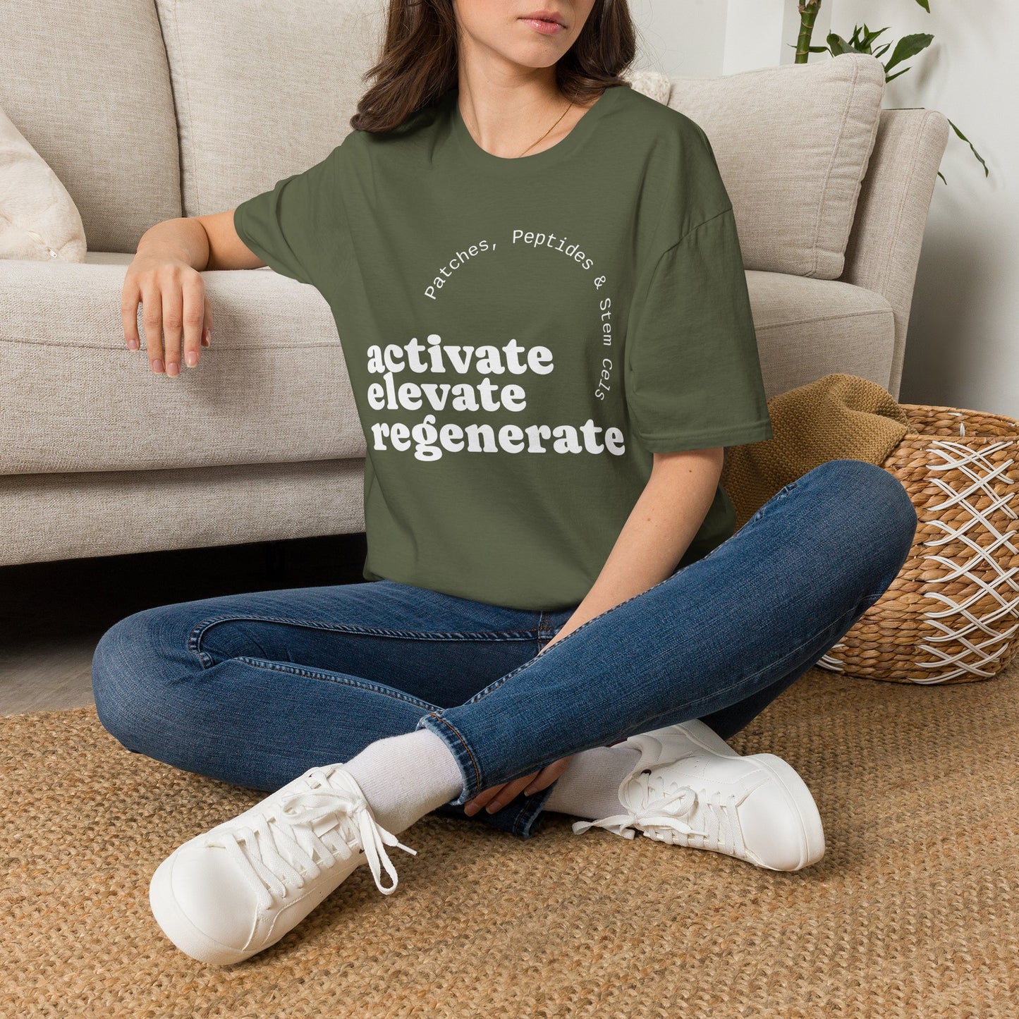 Activate Elevate Regenerate T-Shirt — Patches, Peptides & Stem Cells Tee